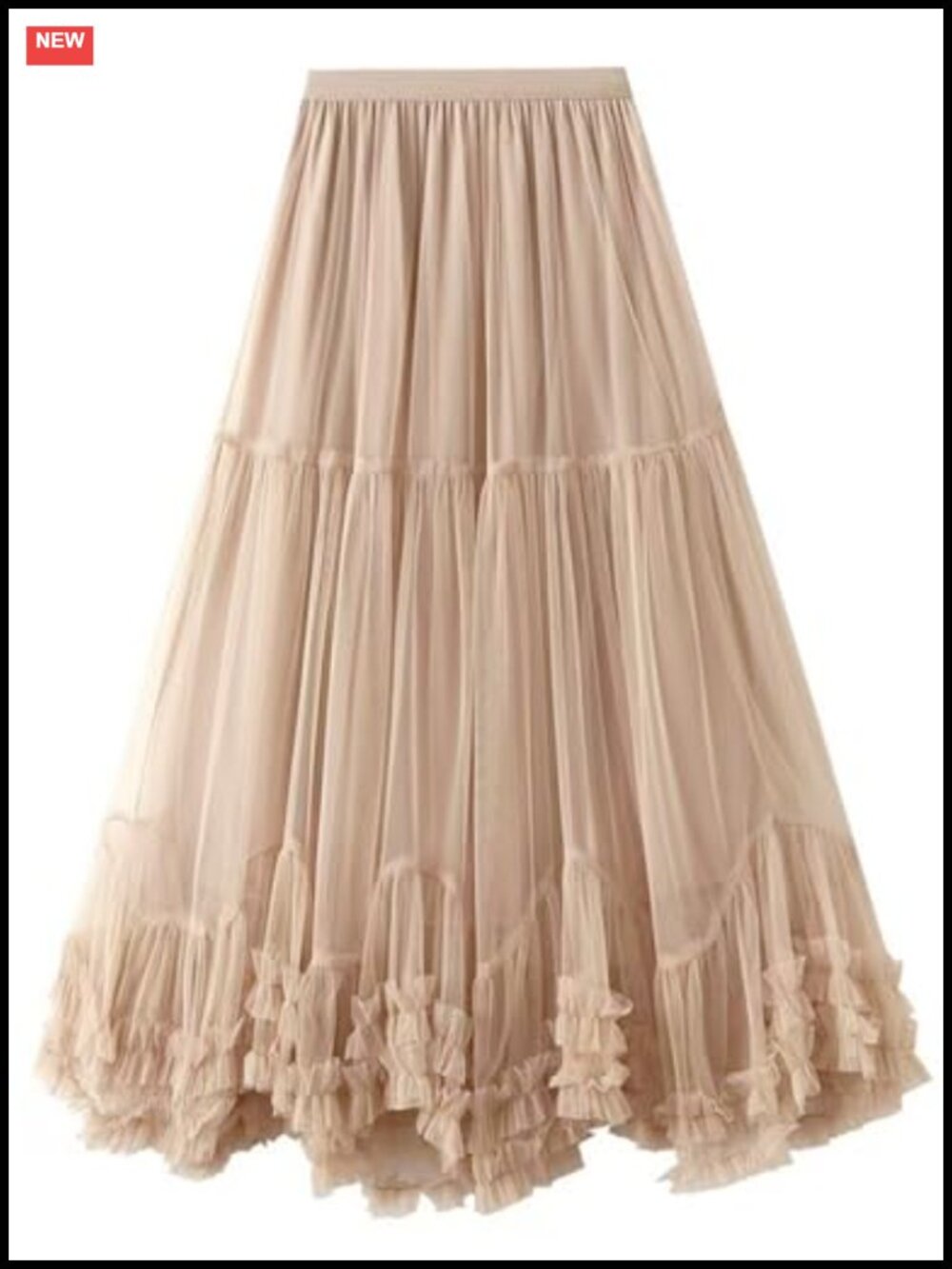Women's Tiered Maxi Tulle Skirt A-Line Layered Mesh Fairy Skirt